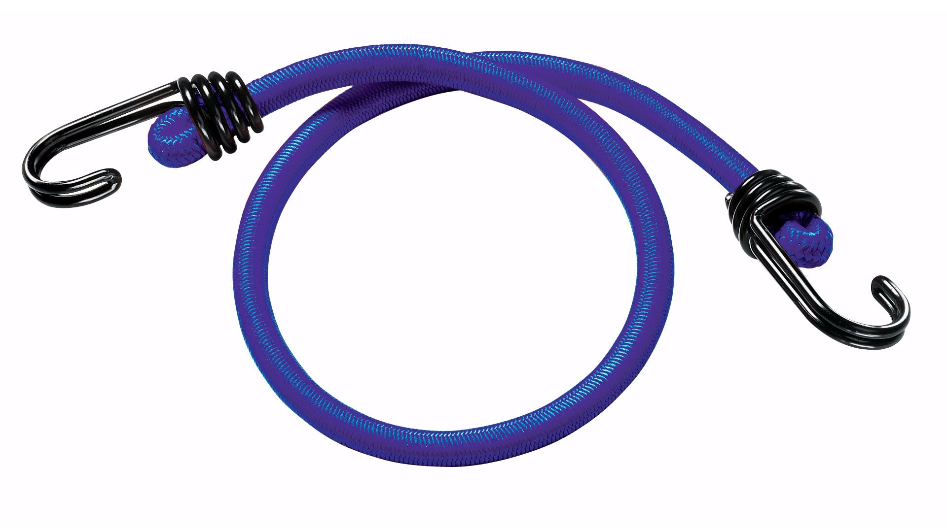8mm Blue Bungee Cord Strap x 80cm With Reverse Hook